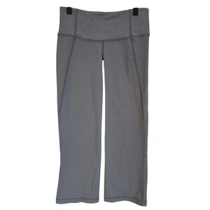 Lululemon Gray Capris Cropped Pants Athletic‎ Workout Yoga Size 4